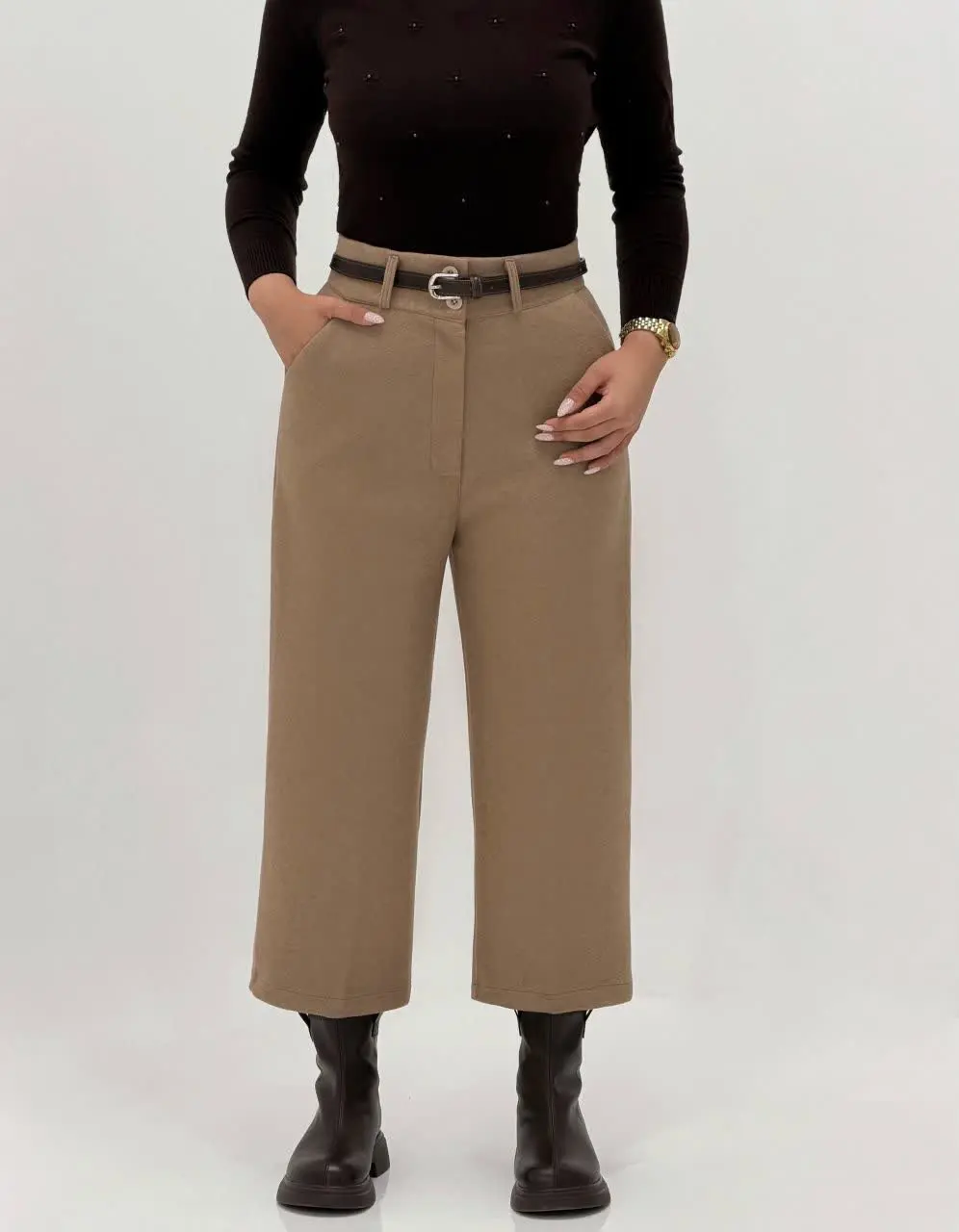 3765-شلوار فوتر واید قد 90